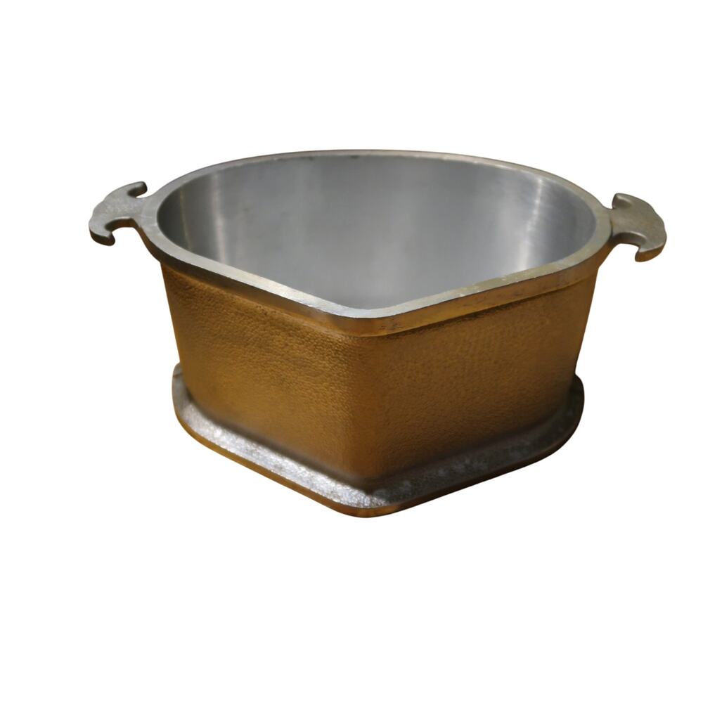 Guardian Service Cookware Pot 8" Triangle Heart No Lid Hammered Aluminum Vintage